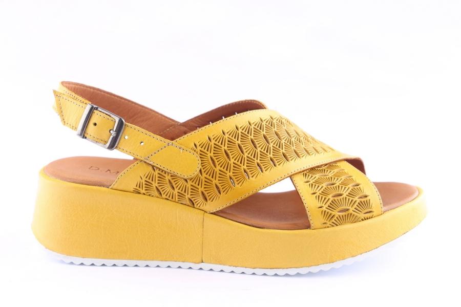 d.moro shoes Women Leather P. Sandals for Summer: 1909 Yellow (Wholesale)