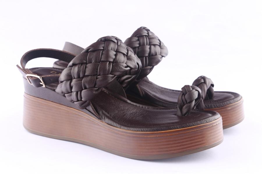 D.moro Shoes Women Leather P. Sandals For Summer: ANETA-52-Ö-TAŞ-40 Black (Wholesale)
