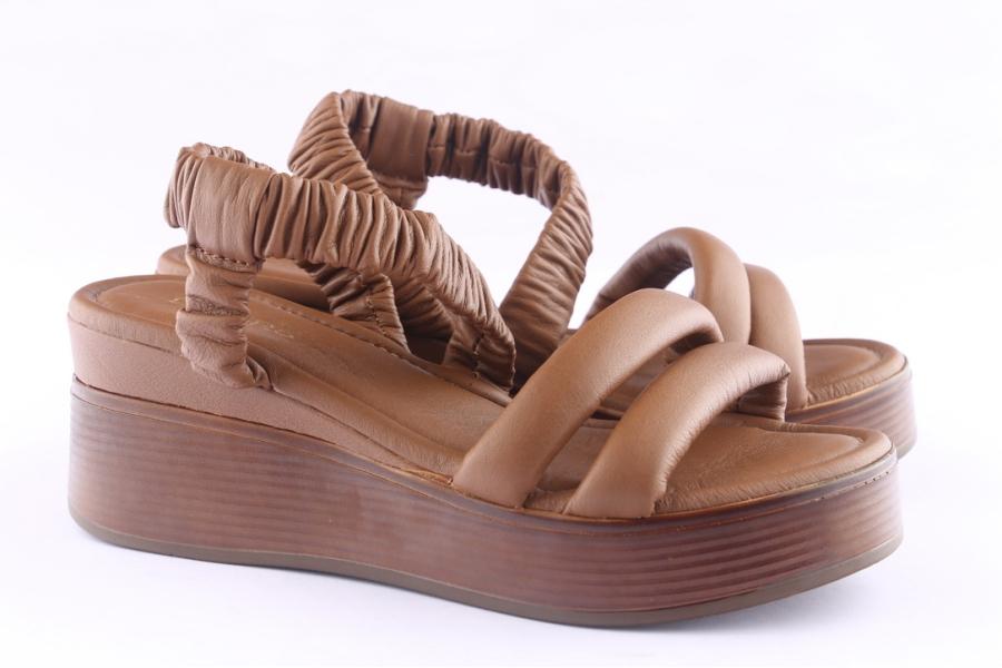 D.moro Shoes Women Leather P. Sandals For Summer: TAŞ-243 Brown (Wholesale)