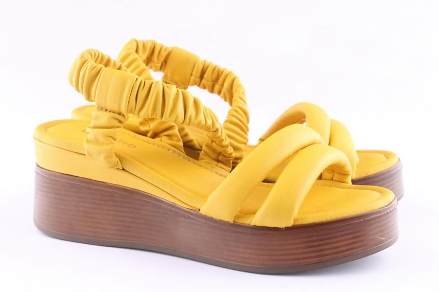 D.moro Shoes Women Leather P. Sandals For Summer: TAŞ-243 Yellow (Wholesale)
