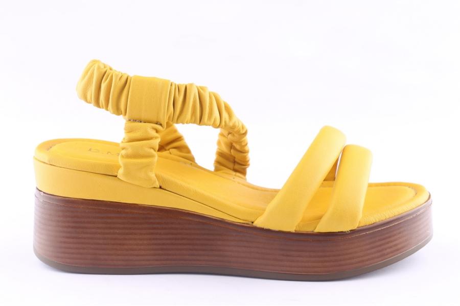 d.moro shoes Women Leather P. Sandals for Summer: TAŞ-243 Yellow (Wholesale)