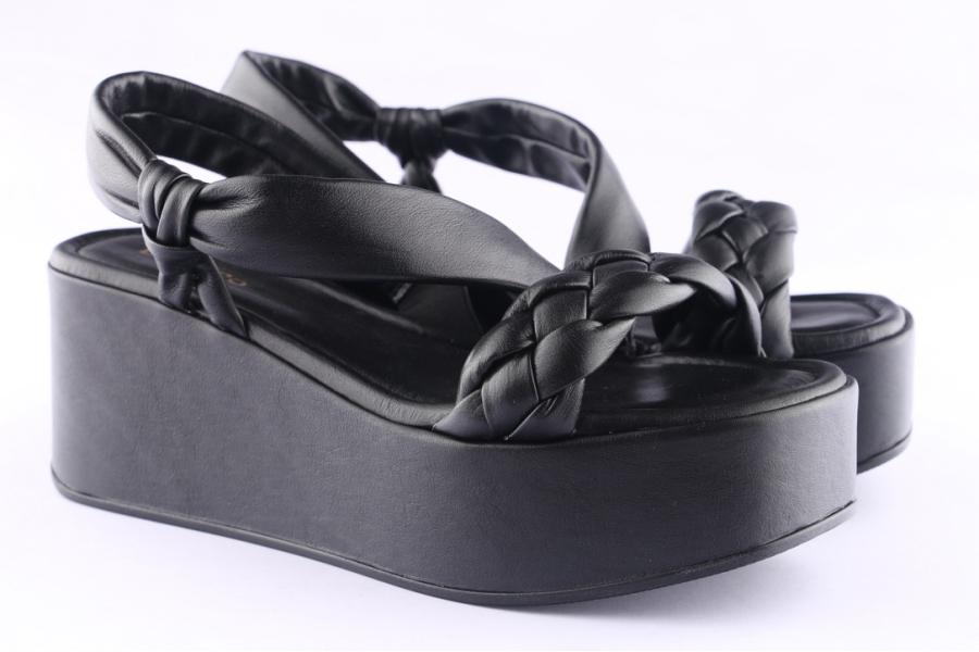 D.moro Shoes Women Leather P. Sandals For Summer: TAŞ-298 Black (Wholesale)