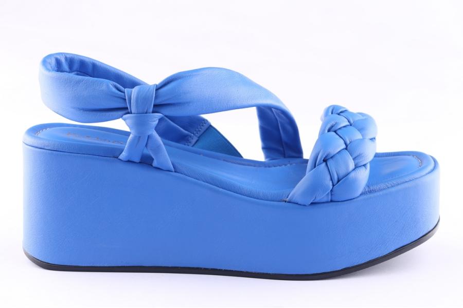 d.moro shoes Women Leather P. Sandals for Summer: TAŞ-298 Blue (Wholesale)
