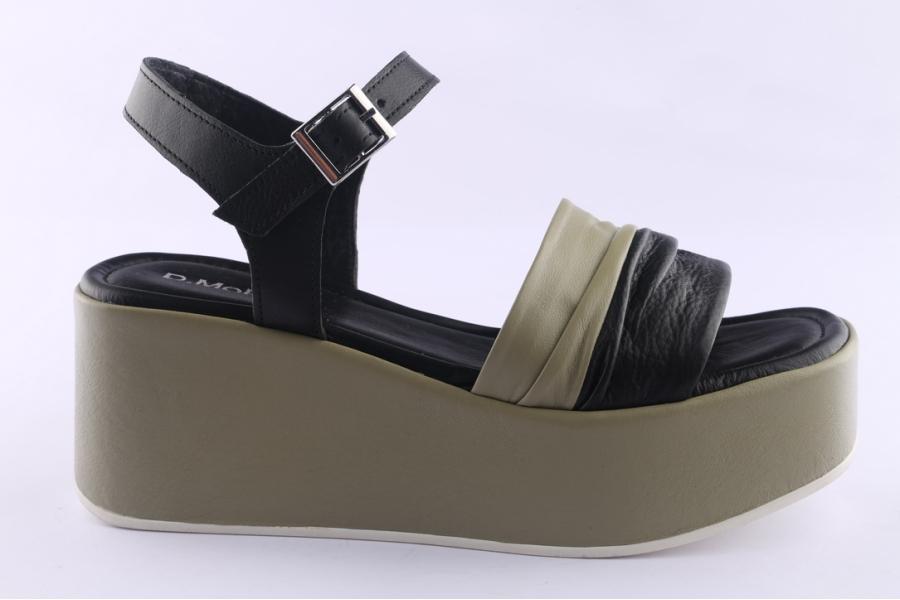 d.moro shoes Women Leather P. Sandals for Summer: TAŞ-310 Black (Wholesale)