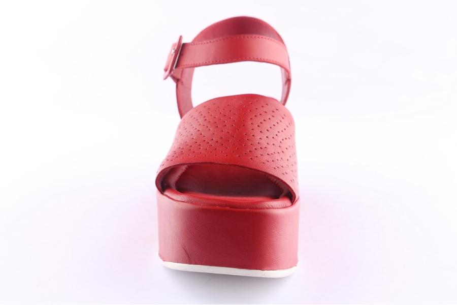 D.moro Shoes Women Leather P. Sandals For Summer: TAŞ-314 Red (Wholesale)