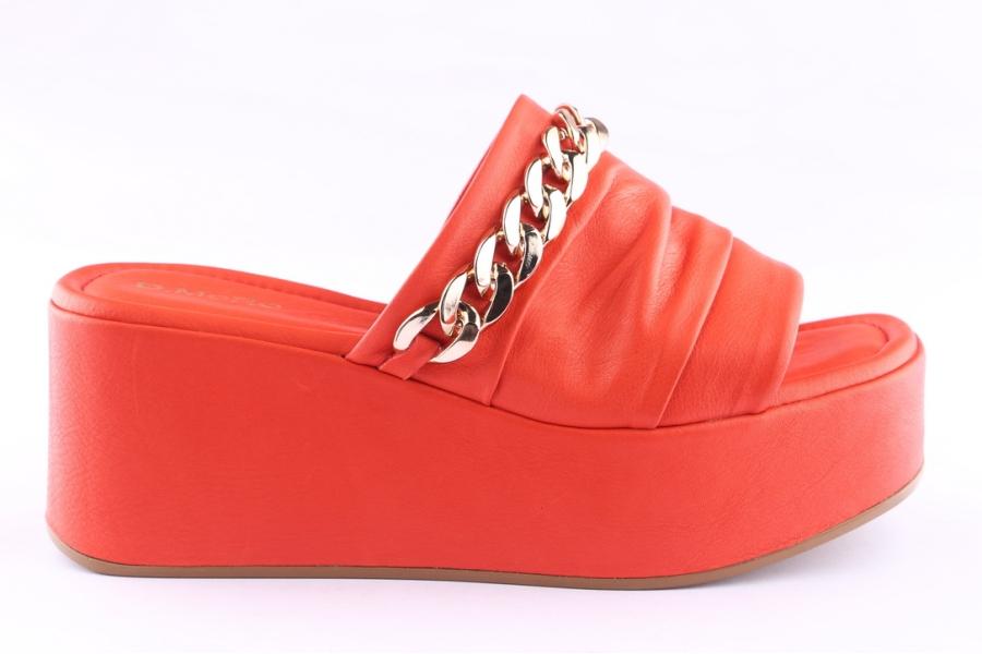 d.moro shoes Women Leather P. Slippers for Summer: CRM-4 Red (Wholesale)