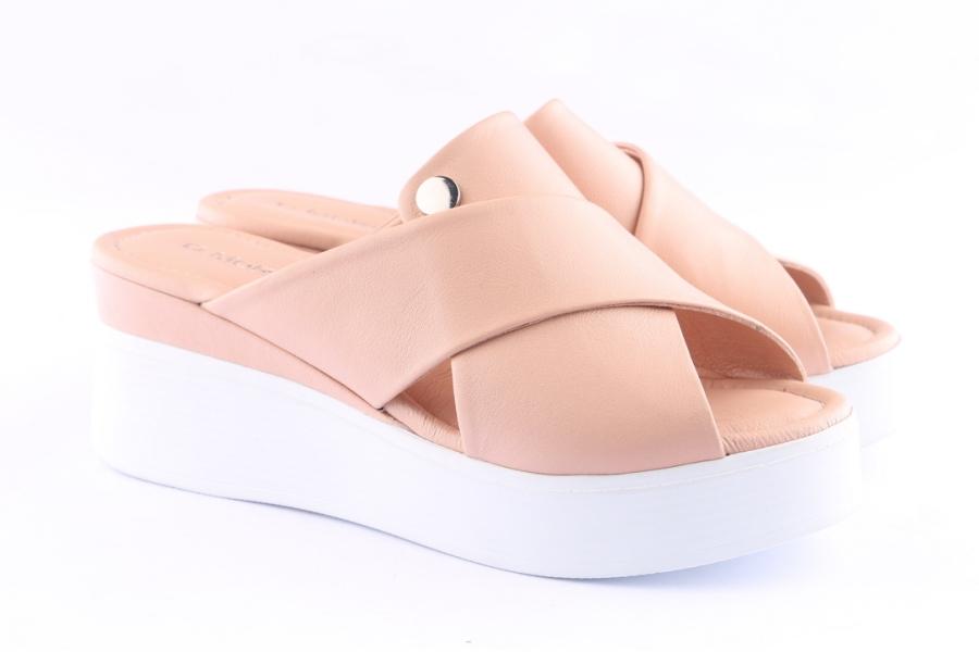 D.moro Shoes Women Leather P. Slippers For Summer: MORO-67 Cream (Wholesale)