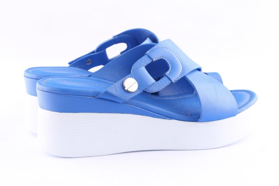 D.moro Shoes Women Leather P. Slippers For Summer: TAŞ-16 Blue (Wholesale)