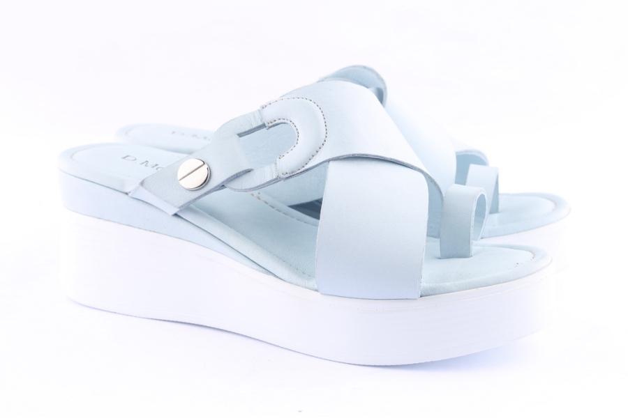 D.moro Shoes Women Leather P. Slippers For Summer: TAŞ-16 Ice Blue (Wholesale)