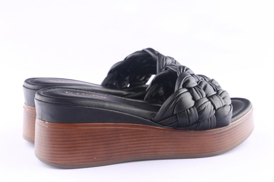 D.moro Shoes Women Leather P. Slippers For Summer: TAŞ-192 Black (Wholesale)