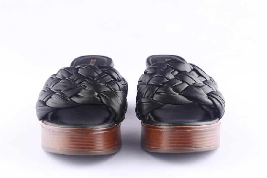 D.moro Shoes Women Leather P. Slippers For Summer: TAŞ-192 Black (Wholesale)