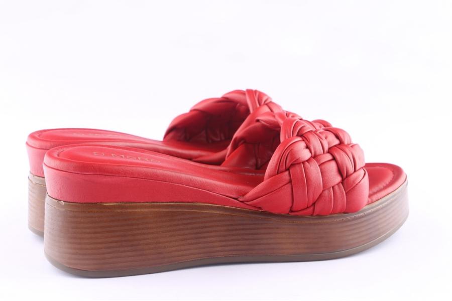 D.moro Shoes Women Leather P. Slippers For Summer: TAŞ-192 Red (Wholesale)