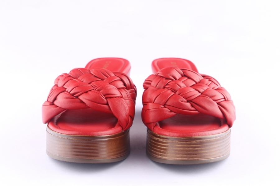 D.moro Shoes Women Leather P. Slippers For Summer: TAŞ-192 Red (Wholesale)
