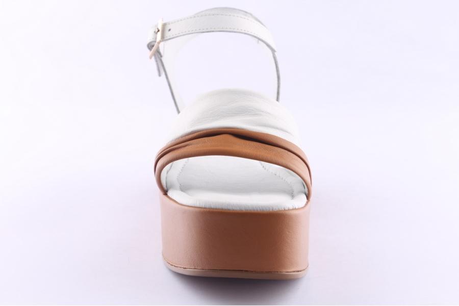 D.moro Shoes Women Leather P. Slippers For Summer: TAŞ-310 White (Wholesale)