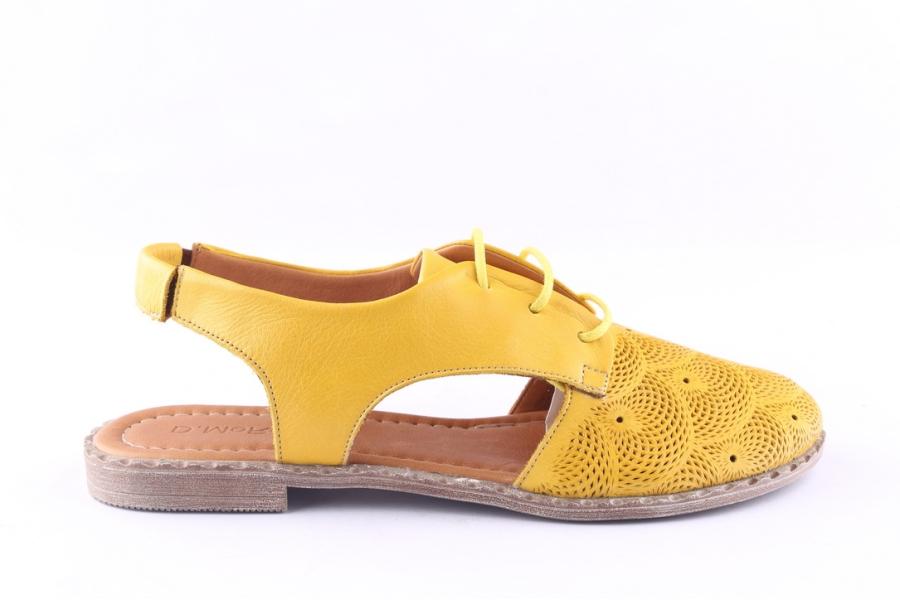 d.moro shoes Women Leather Sandals for Summer: 0053 Yellow (Wholesale)