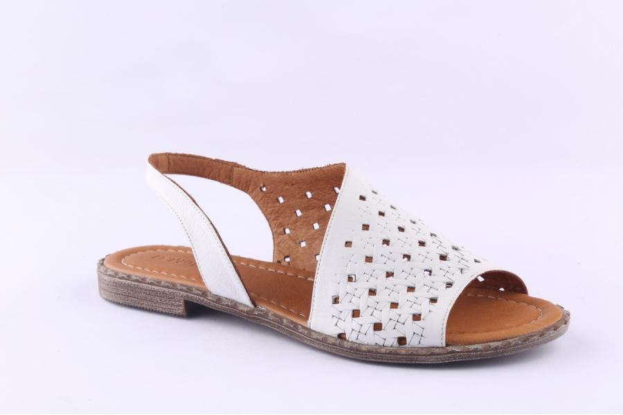 D.moro Shoes Women Leather Sandals For Summer: 0055 White (Wholesale)