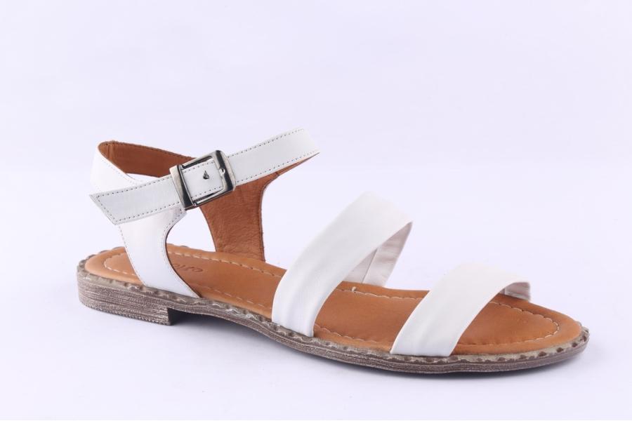 D.moro Shoes Women Leather Sandals For Summer: 0057 White (Wholesale)