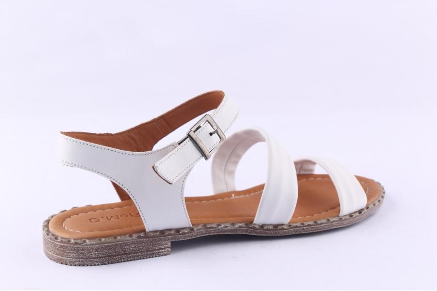 D.moro Shoes Women Leather Sandals For Summer: 0057 White (Wholesale)