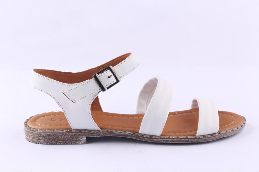 d.moro shoes Women Leather Sandals for Summer: 0057 White (Wholesale)