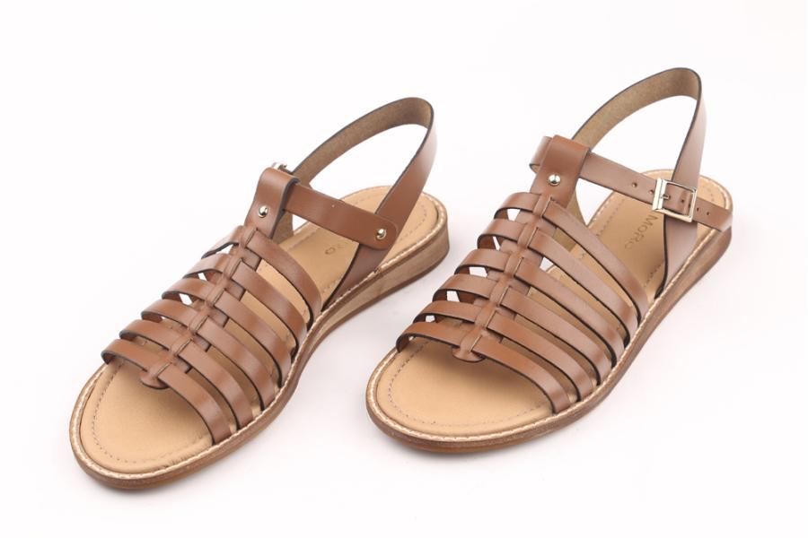 d.moro shoes Women Leather Sandals for summer: 0160 Tan Leather (Wholesale)