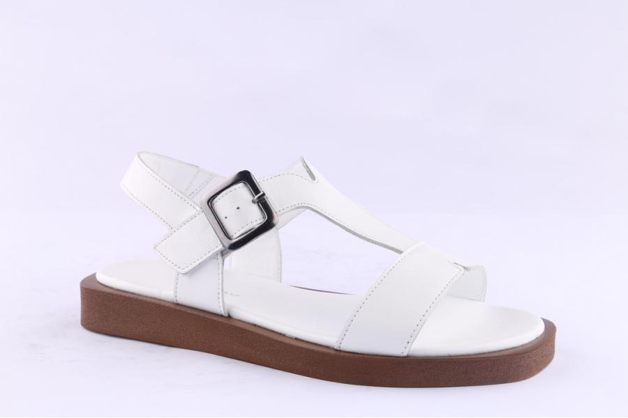 D.moro Shoes Women Leather Sandals For Summer: 052 White (Wholesale)