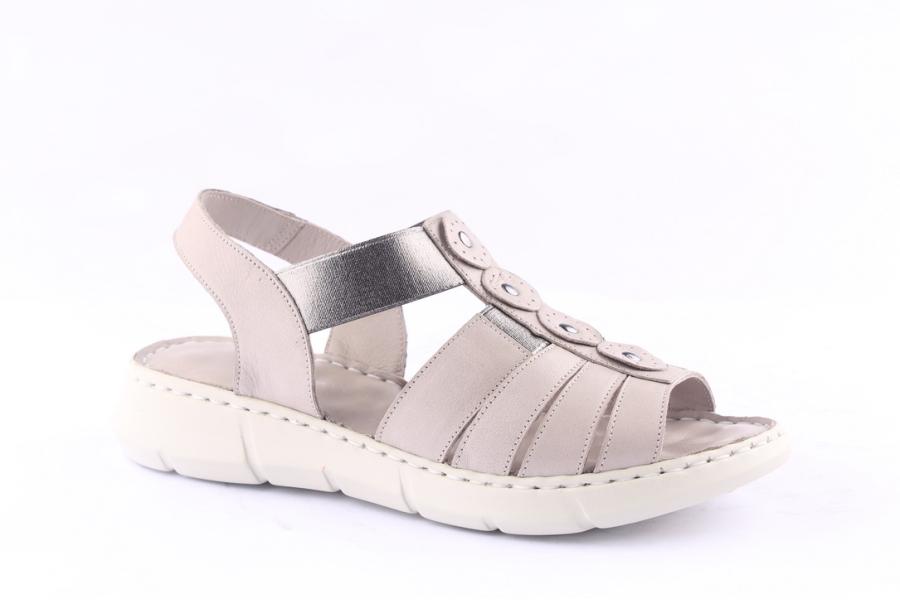 D.moro Shoes Women Leather Sandals For Summer: 092 Silver Grey (Wholesale)