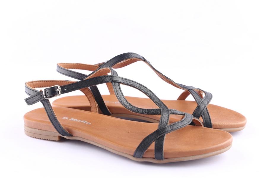 D.moro Shoes Women Leather Sandals For Summer: 1018 Black (Wholesale)