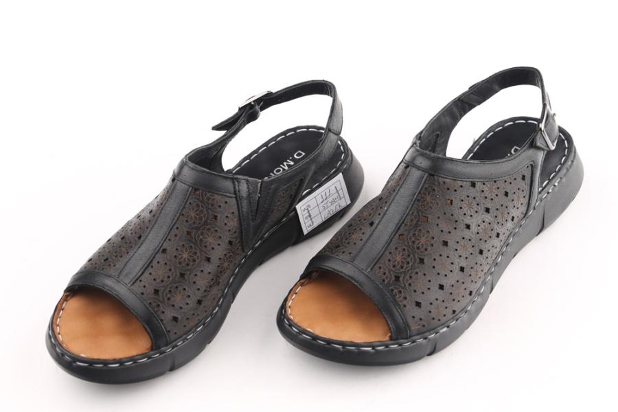 d.moro shoes Women Leather Sandals for summer: 111 Black Leather (Wholesale)
