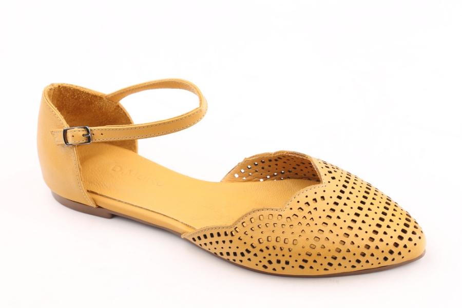 d.moro shoes Women Leather Sandals for summer: 1142 Yellow Leather (Wholesale)