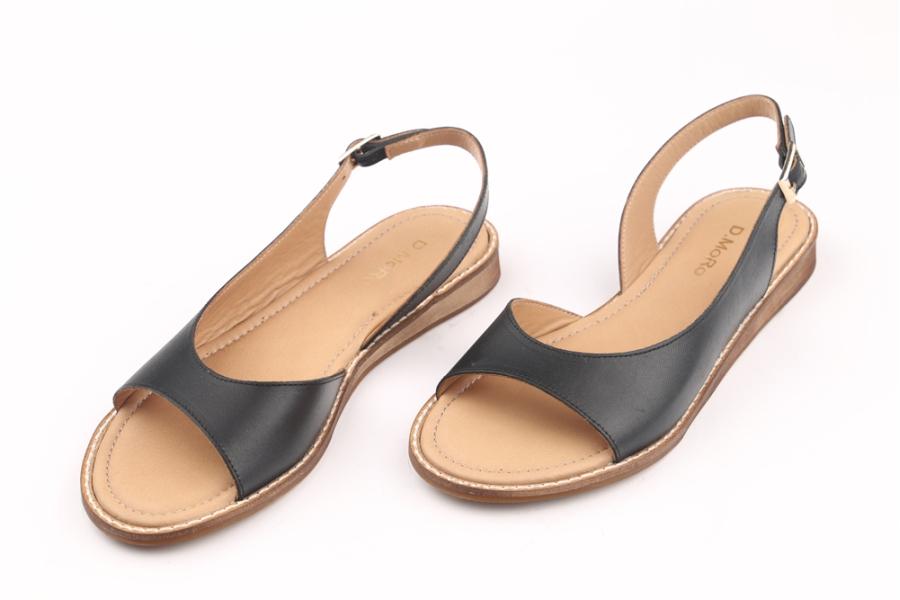 d.moro shoes Women Leather Sandals for summer: 12117-106 Black Leather (Wholesale)