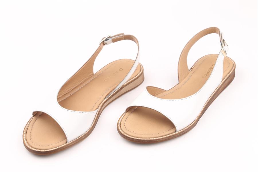 d.moro shoes Women Leather Sandals for summer: 12117-106 White Leather (Wholesale)