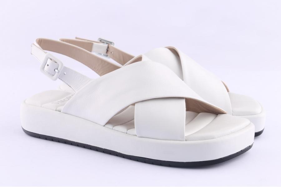 D.moro Shoes Women Leather Sandals For Summer: 12962 White (Wholesale)