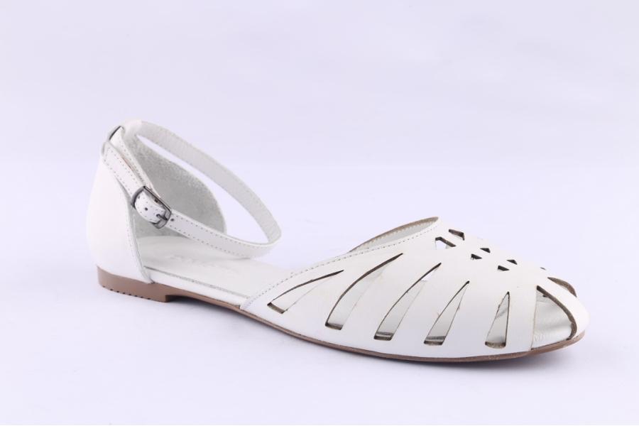 D.moro Shoes Women Leather Sandals For Summer: 1555 White (Wholesale)