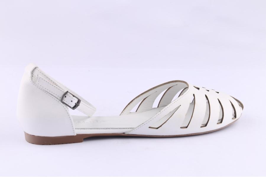 D.moro Shoes Women Leather Sandals For Summer: 1555 White (Wholesale)