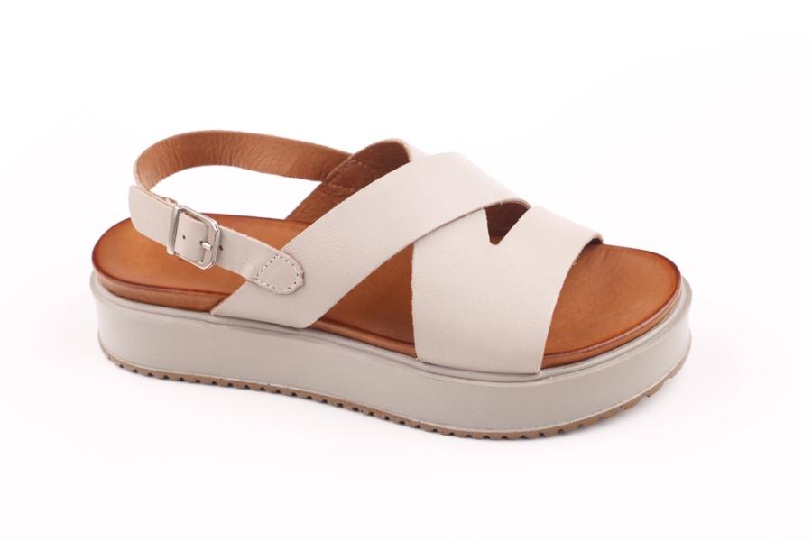 d.moro shoes Women Leather Sandals for summer: 204 Beige Leather (Wholesale)
