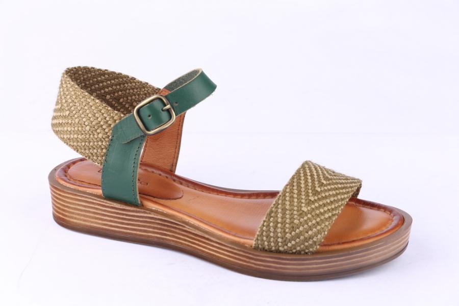d.moro shoes Women Leather Sandals for summer: 2061-1005 Khaki Leather (Wholesale)