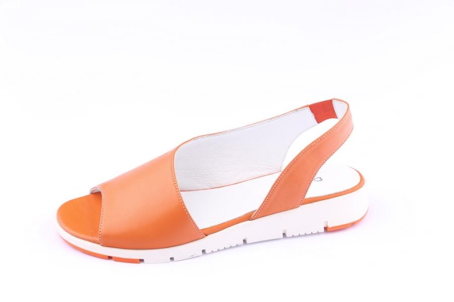 d.moro shoes Women Leather Sandals for summer: 21302 Orange Leather (Wholesale)