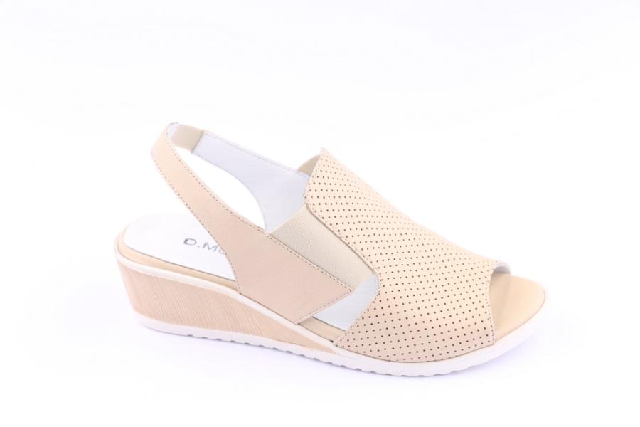 d.moro shoes Women Leather Sandals for summer: 21303 Cream Leather (Wholesale)