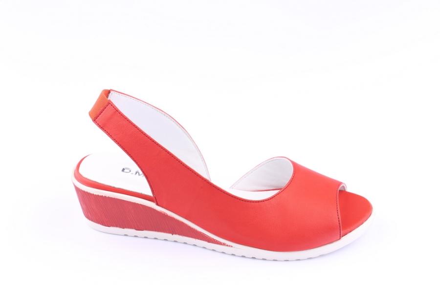 d.moro shoes Women Leather Sandals for summer: 21307 Red Leather (Wholesale)