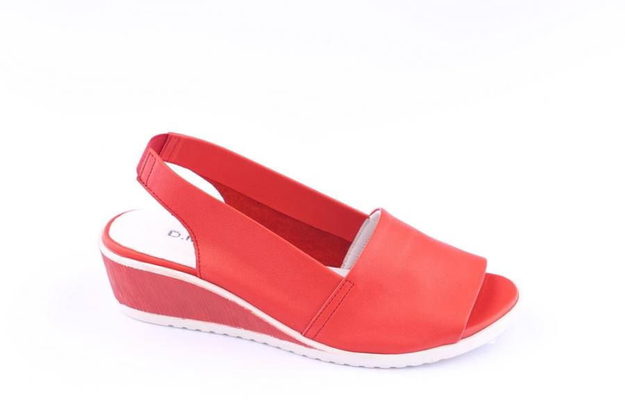 d.moro shoes Women Leather Sandals for summer: 21310 Red Leather (Wholesale)