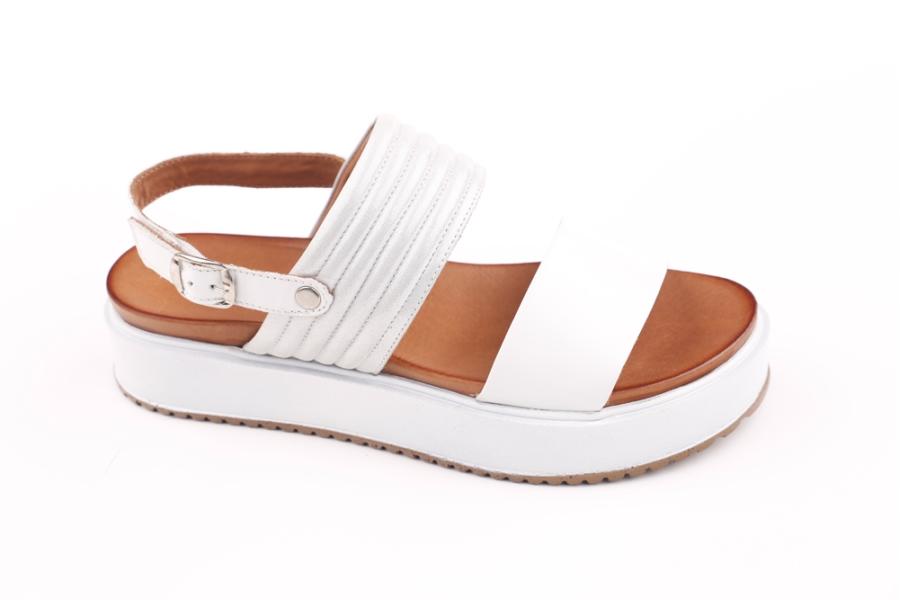 d.moro shoes Women Leather Sandals for summer: 215 White Silver Leather (Wholesale)
