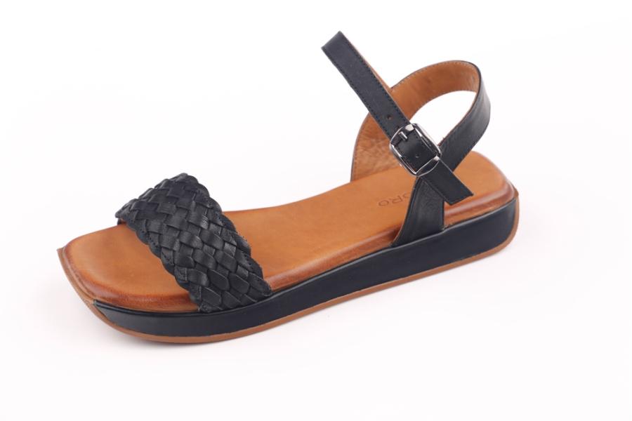d.moro shoes Women Leather Sandals for summer: 225 Black Leather (Wholesale)
