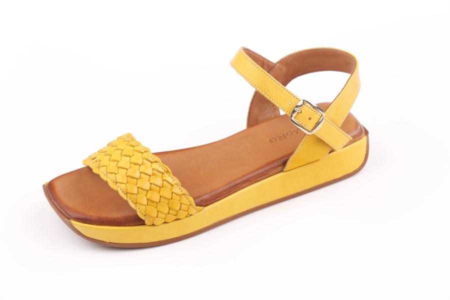d.moro shoes Women Leather Sandals for summer: 225 Yellow Leather (Wholesale)