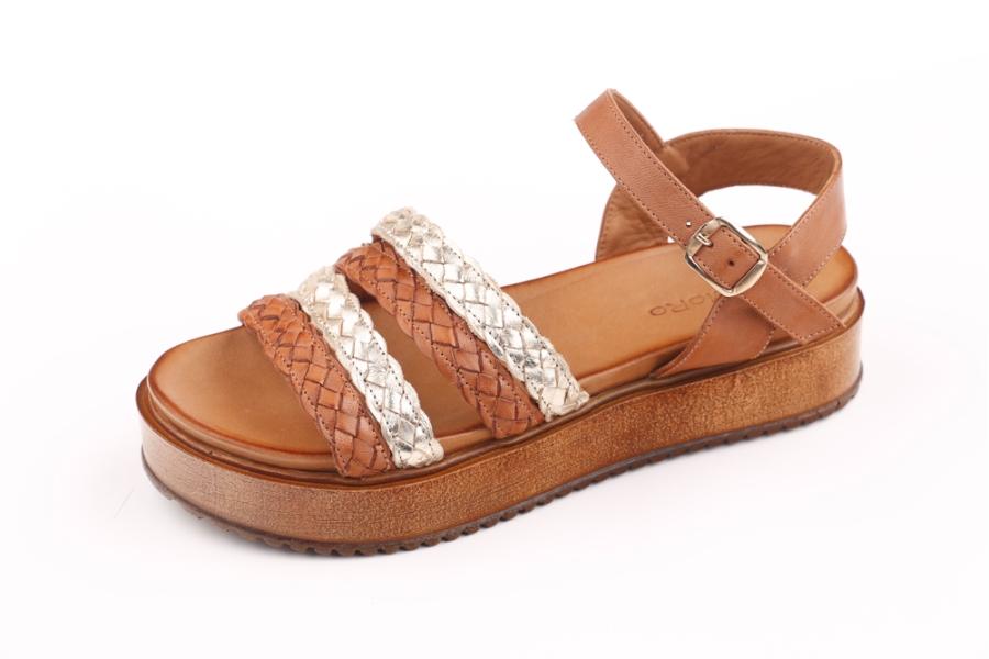 d.moro shoes Women Leather Sandals for summer: 227 Tan Gold Leather (Wholesale)