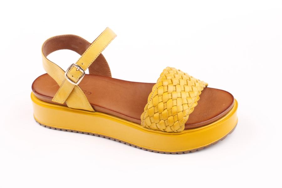d.moro shoes Women Leather Sandals for summer: 252 Yellow Leather (Wholesale)