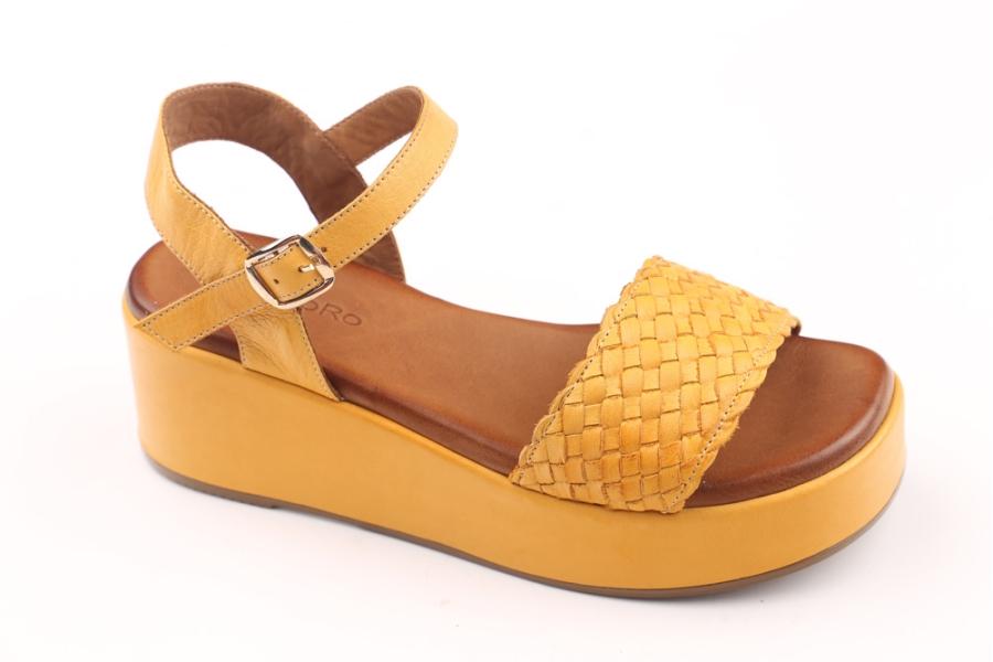 d.moro shoes Women Leather Sandals for summer: 252 Yellow Leather (Wholesale)