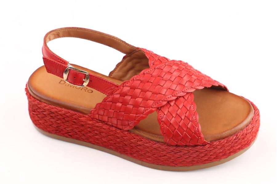 d.moro shoes Women Leather Sandals for summer: 254 Red Leather (Wholesale)