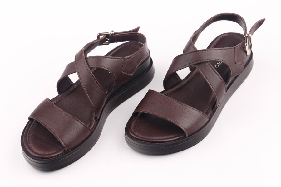 d.moro shoes Women Leather Sandals for summer: 36307-45 Brown Leather (Wholesale)