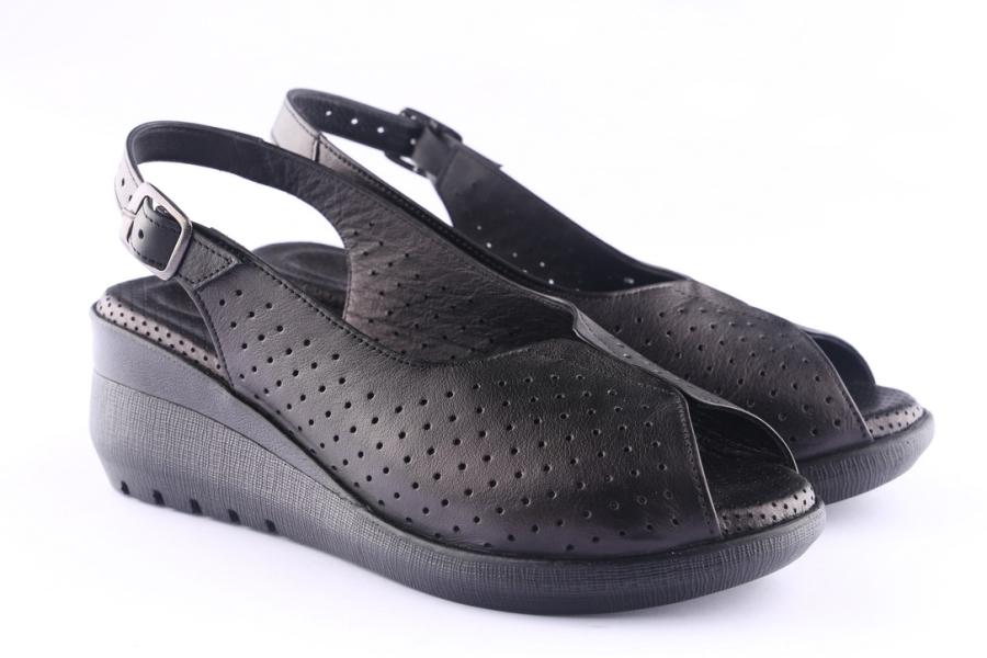 D.moro Shoes Women Leather Sandals For Summer: 42070 Black (Wholesale)