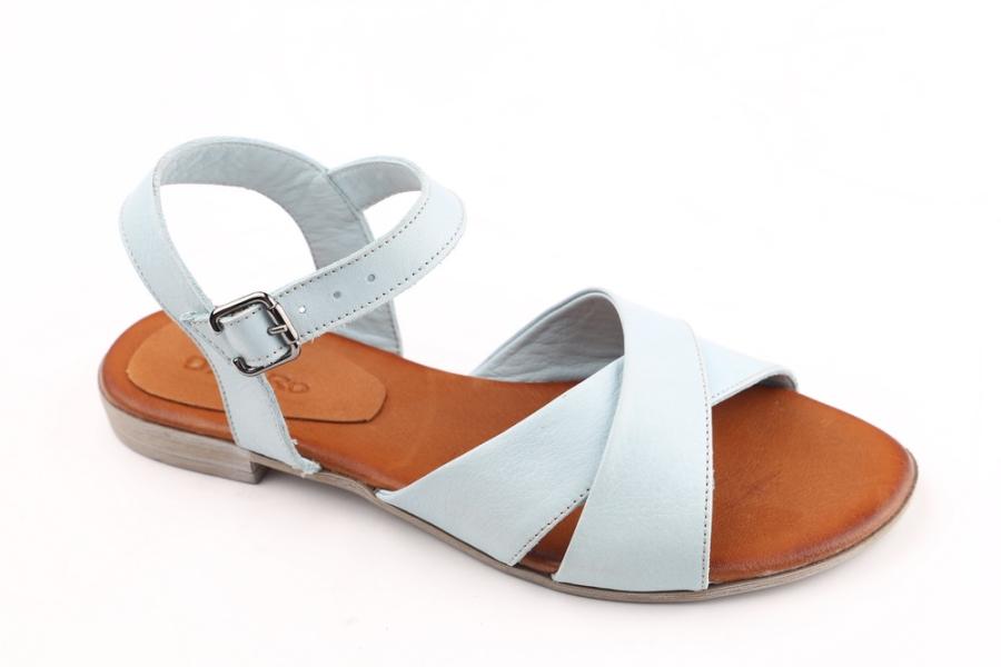 d.moro shoes Women Leather Sandals for summer: 52 Light Blue Leather (Wholesale)